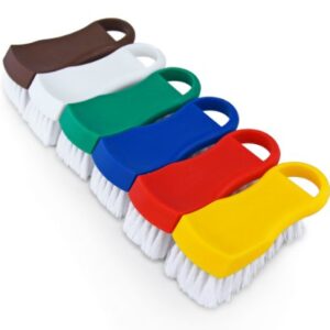 New Star Foodservice 34042 Cutting Board Brushes, 6" x 2.5" x 2", Multicolor, Set of 6