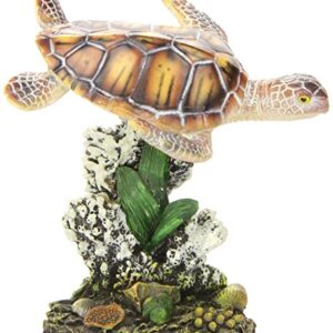 Penn-Plax (RR1104 Swimming Sea Turtle Aquarium Decoration, Small