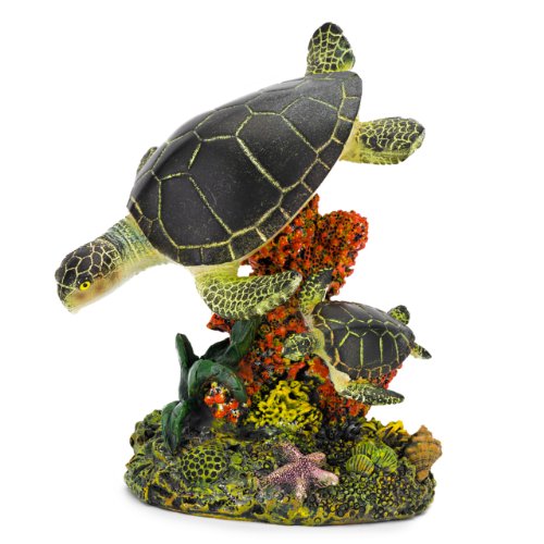 Penn-Plax Swimming Sea Turtle Aquarium Decor, Medium Size - A Great Decoration Ornament for Any Tank