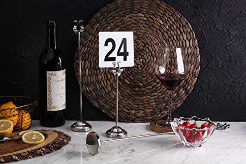 New Star Foodservice 23176 1 to 50-Double Side Plastic Table Numbers, 4 by 4 Black on, White