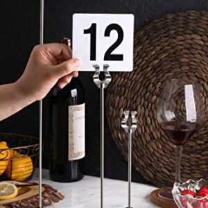 New Star Foodservice 23114 1-25 Double Sided Table Numbers, 4" x 4" Inch, White