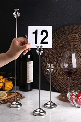 New Star Foodservice 23114 1-25 Double Sided Table Numbers, 4" x 4" Inch, White