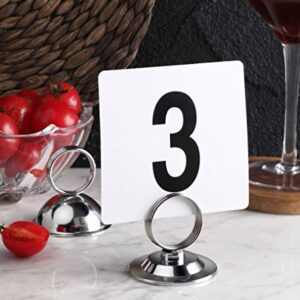 New Star Foodservice 23114 1-25 Double Sided Table Numbers, 4" x 4" Inch, White