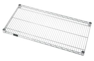 quantum storage 1836c-4 4-pack extra wire shelves for 18" deep wire shelving unit, chrome finish, 800 lb. load capacity, 1" h x 36" w x 18" d