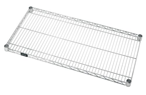 Quantum Storage 1836C-4 4-Pack Extra Wire Shelves for 18" Deep Wire Shelving Unit, Chrome Finish, 800 lb. Load Capacity, 1" H x 36" W x 18" D