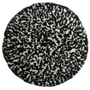 presta black and white wool compounding pad - 9” single sided hook and loop / heavy cut / removes all grits of sanding scratches (890146)