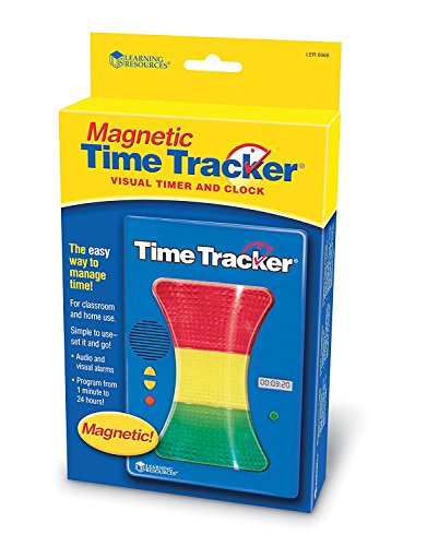 Learning Resources Magnetic Visual Time Tracker & Clock, Classroom Accessories, Teacher Aids, 3-Color Lighted Display, Visual & Audio Alarms, 7 x 1-1/2 x 5 in