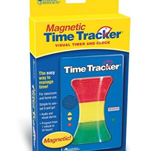 Learning Resources Magnetic Visual Time Tracker & Clock, Classroom Accessories, Teacher Aids, 3-Color Lighted Display, Visual & Audio Alarms, 7 x 1-1/2 x 5 in
