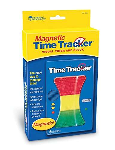 Learning Resources Magnetic Visual Time Tracker & Clock, Classroom Accessories, Teacher Aids, 3-Color Lighted Display, Visual & Audio Alarms, 7 x 1-1/2 x 5 in