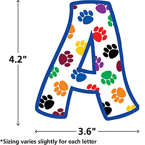 Teacher Created Resources Colorful Paw Prints Funtastic Font 4" Letters Combo Pack (TCR5348)