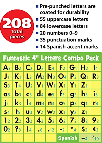 Teacher Created Resources Colorful Paw Prints Funtastic Font 4" Letters Combo Pack (TCR5348)