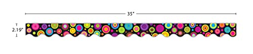 Teacher Created Resources Colorful Circles Scalloped Border Trim (5157)