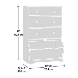 Sauder Pogo 3-Drawer Chest, L: 30.08" x W: 19.37" x H: 47.01", Soft White