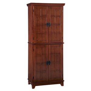 arts & crafts oak cottage pantry by home styles, brown