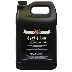 presta 138501 gel coat compound for removing p1000 grit, finer sand scratches and oxidation - 1 gallon, white