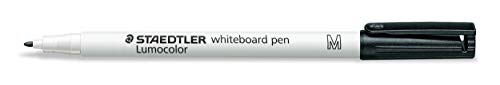 STAEDTLER Lumocolor Dry Erase, Fine Tip Dry Erase Whiteboard Marker, Box of 10, Black, 301-9