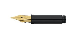 kaweco steel nib insert 060 with thread for fountain pen gold i premium fountain pen replacement nib i exclusive fountain pen stainless steel gold-plated nib insert i nib: m (medium)
