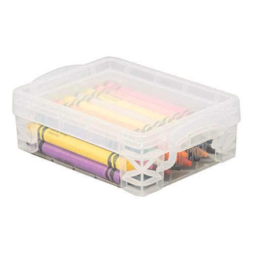 Super Stacker Crayon Box, 4.75 x 3.5 x 1.5 Inches, Clear, 1 Box (40311)