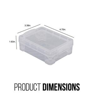 Super Stacker Crayon Box, 4.75 x 3.5 x 1.5 Inches, Clear, 1 Box (40311)