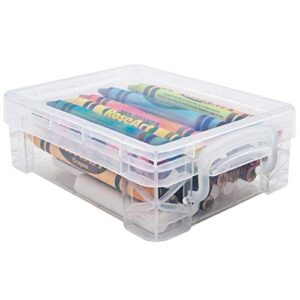 Super Stacker Crayon Box, 4.75 x 3.5 x 1.5 Inches, Clear, 1 Box (40311)