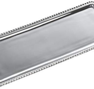 Mariposa Beaded Long Tray, One Size, Silver
