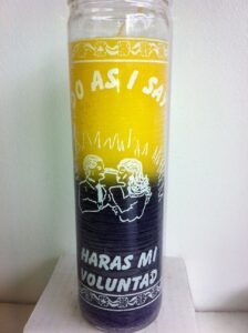 do as i say 7 day 2 color unscented candle in glass (haras mi voluntad)