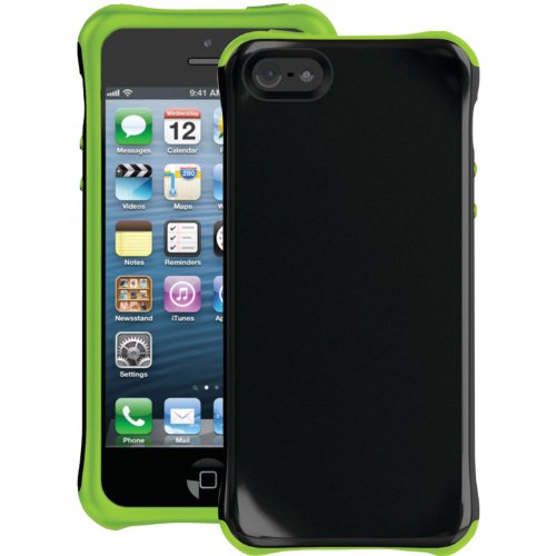 Ballistic AP1085-A005 Aspira Series Case for iPhone 5 - 1 Pack - Retail Packaging - Black/Lime Green