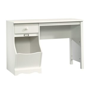 sauder pogo desk, soft white finish