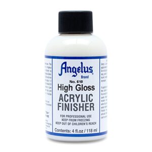 angelus brand acrylic leather paint high gloss finisher no. 610 - 4oz, packaging may vary
