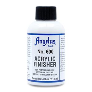 angelus brand acrylic leather paint finisher compatible with wool, no. 600-4oz