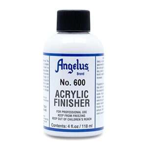 Angelus Brand Acrylic Leather Paint Finisher compatible with Wool, No. 600-4oz