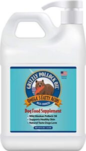 grizzly pollock oil supplement for dogs, 64-ounce