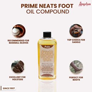 Angelus Brand Prime Neatsfoot Oil Compound Shoes Boots Leather Waterproof Softener Protector Conditioner 8 oz