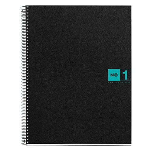 Miquelrius Single Subject Spiral Notebook, Graph/Quad Pages, Green, 80 Sheets (8.5" x 11")