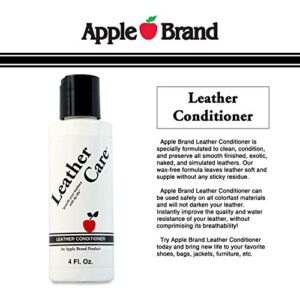 Apple Brand Wax-Free Leather Care Preservative and Conditioner - 4 Ounces