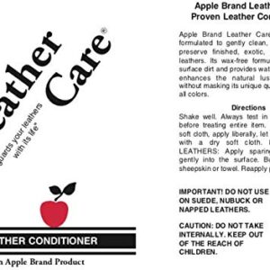 Apple Leather Care Leather Conditioner 8oz Bottle