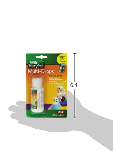 United Pet Group Wild Harvest Multi-Drops for All Birds 1 Ounce, High-Potency Vitamin Supplement (D13123)