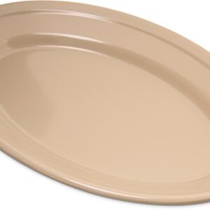 Carlisle FoodService Products 4356325 Dallas Ware Melamine Oval Platter Tray, 9.25" x 6.25", Tan (Pack of 24)