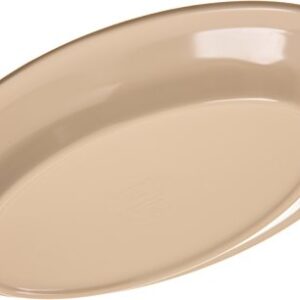 Carlisle FoodService Products 4356325 Dallas Ware Melamine Oval Platter Tray, 9.25" x 6.25", Tan (Pack of 24)