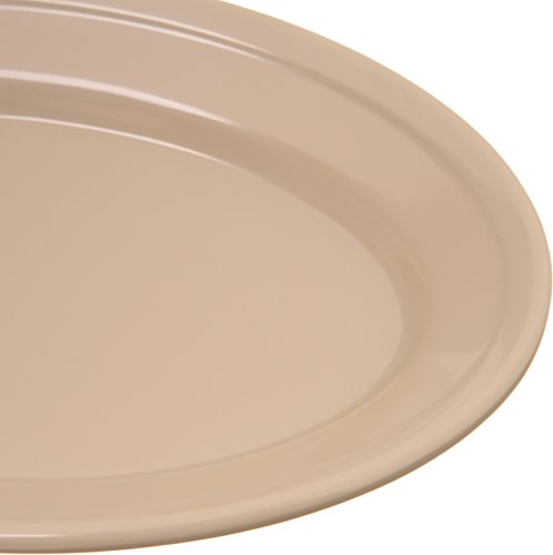 Carlisle FoodService Products 4356325 Dallas Ware Melamine Oval Platter Tray, 9.25" x 6.25", Tan (Pack of 24)