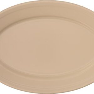 Carlisle FoodService Products 4356325 Dallas Ware Melamine Oval Platter Tray, 9.25" x 6.25", Tan (Pack of 24)