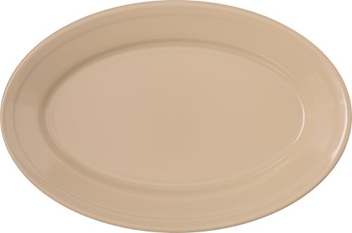 Carlisle FoodService Products 4356325 Dallas Ware Melamine Oval Platter Tray, 9.25" x 6.25", Tan (Pack of 24)