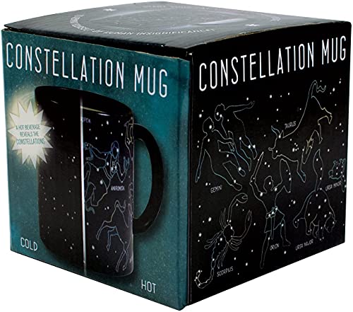 The Unemployed Philosophers Guild Heat Changing Constellation Mug - Add Coffee or Tea and 11 Constellations Appear - Comes in a Fun Gift Box