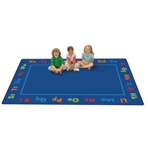 carpets for kids kid$value plus 72.88 alphabet value rug 6ft x 9ft rectangle, blue