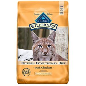 blue buffalo wilderness high protein, natural adult weight control dry cat food, chicken 11-lb
