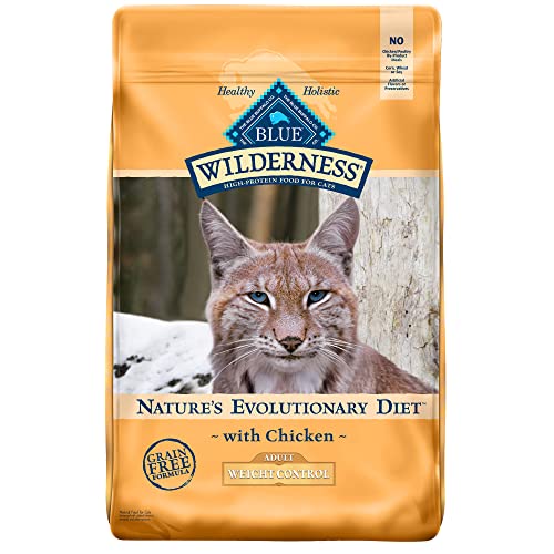 Blue Buffalo Wilderness High Protein, Natural Adult Weight Control Dry Cat Food, Chicken 11-lb