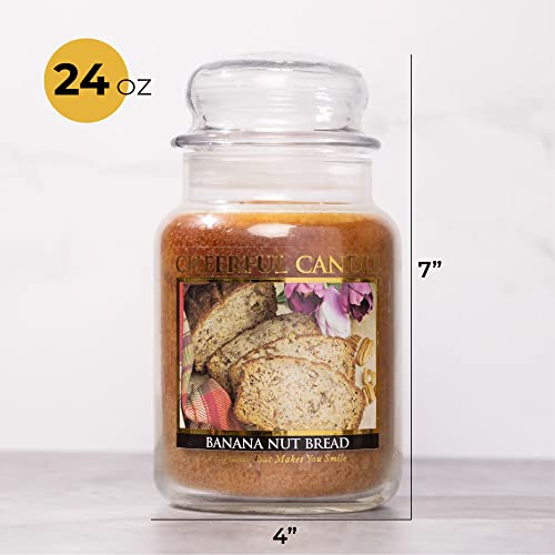 A Cheerful Giver — Banana Nut Bread - 24oz Large Scented Candle Jar with Lid - Cheerful Candle - 135 Hours of Burn Time, Christmas Gift for Women, Brown