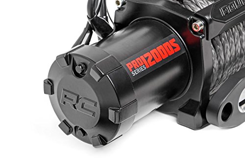 Rough Country 12,000LB PRO Series Electric Winch | Synthetic Rope - PRO12000S, Black