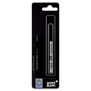 mont blanc ballpoint pen refills, broad point, black ink (mnb107862)