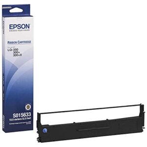 epson c13s015633 ink ribbon cartridge for lq-350/300 / + / + ii 2.5 million characters nylon black